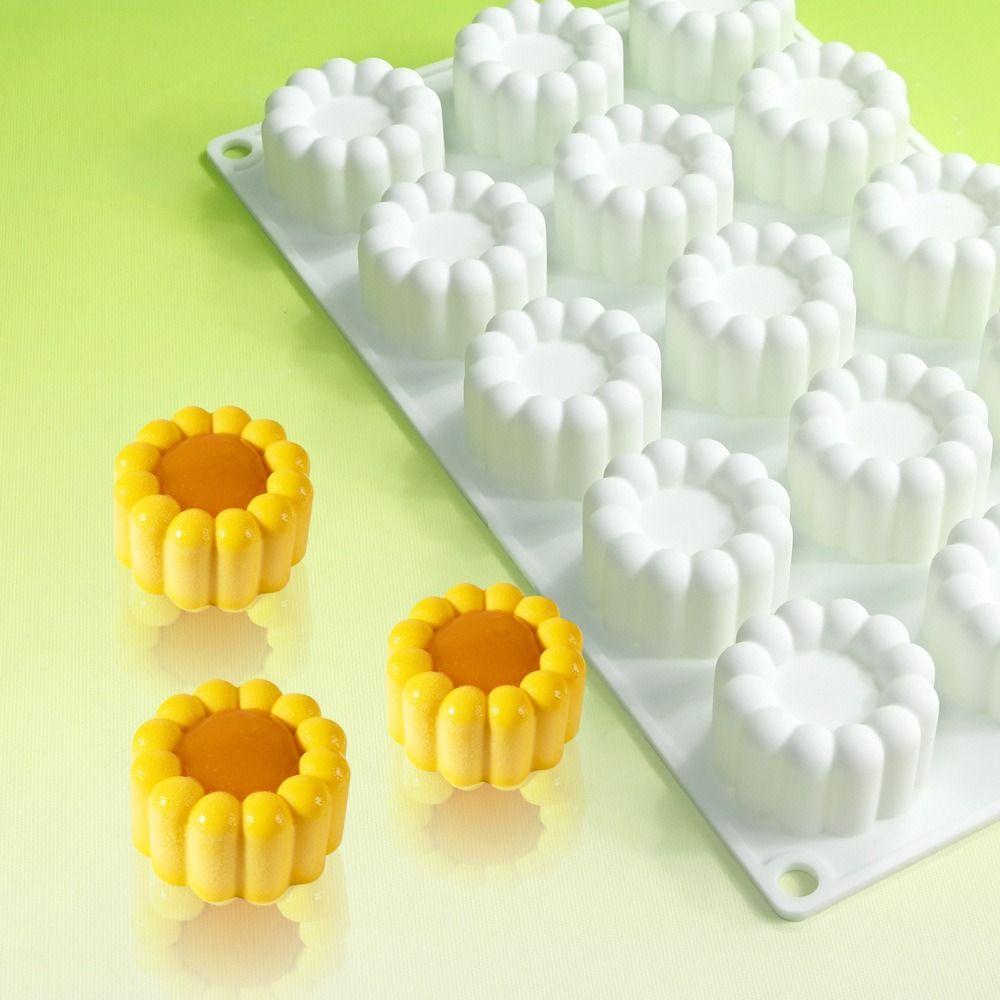 6/15/18 Cavity Silicone Cake Mould Flower Heart Square Round Chocolate Jelly Soap Mousse Cake Mould DIY Baking Tool