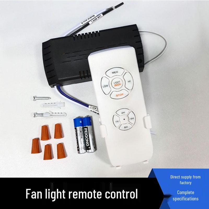 AC Wireless Smart Fan Light Controller - Universal, Three-Speed, Multi-Function Remote with Timer No