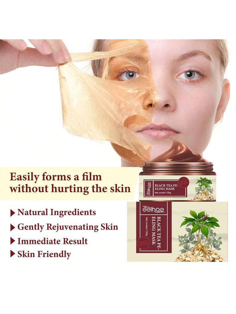 1Pc 100g BLACK TEA PEELING MASK Natural Ingredients. Gently Rejuvenating Skin. Immediate Result. Ski