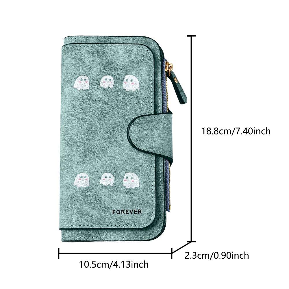 Cute Ghost Long Zipper Wallet, Large Capacity Card Holder, Unisex Clutch Bag, Fashionable Zipper Coin Purse, Suitable for Daily Use, A Great Gift for