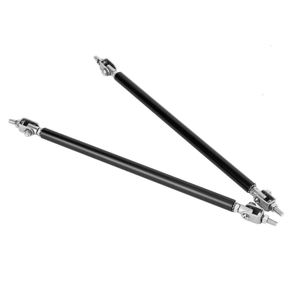 2pcs Adjustable Front Bumper Lip Splitter Strut Rod Tie Support Bar Stainless Steel