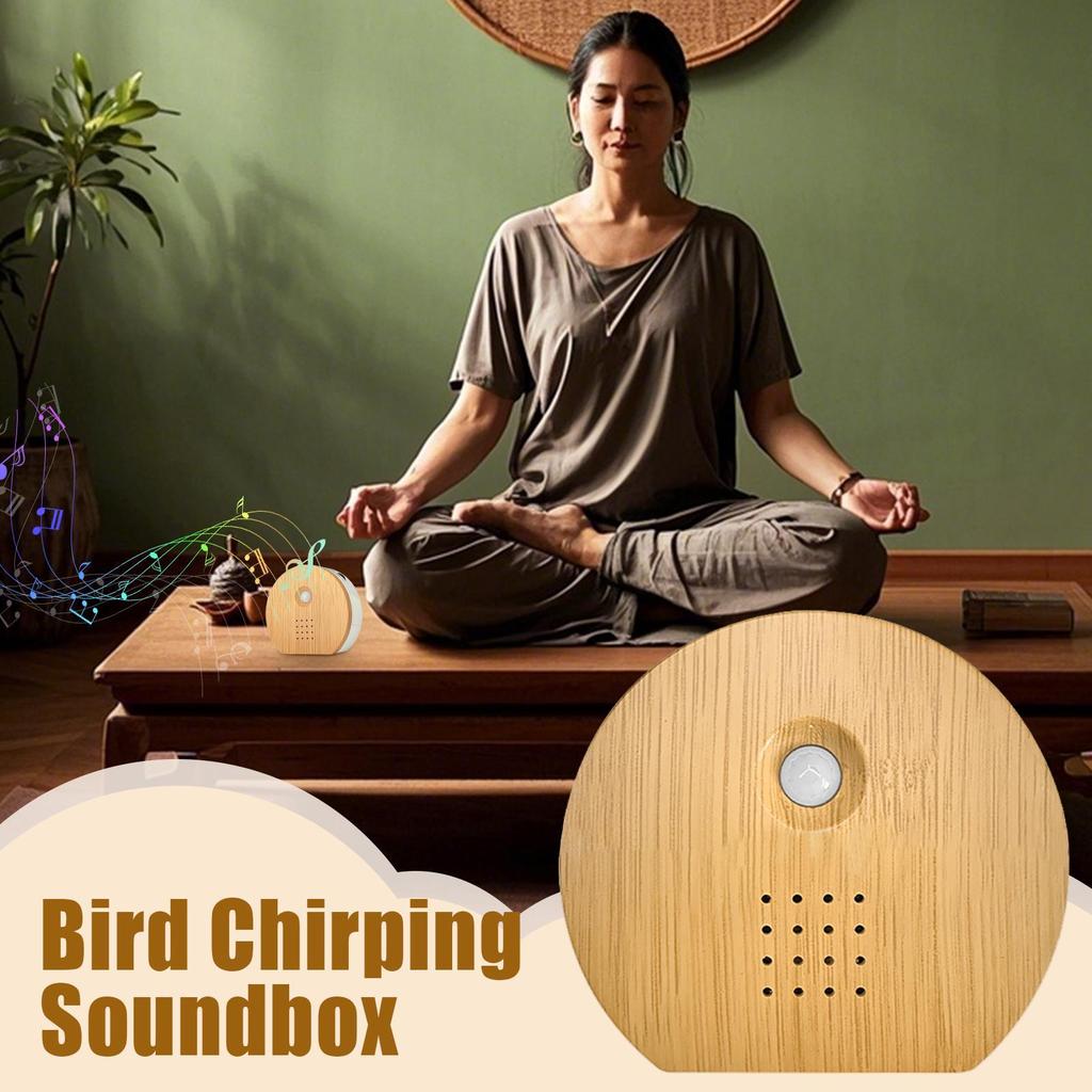 Bird Chirping Sound Box Motion Sensor Singing Bird Box Smart Animal Noise Machine for Bedroom Living Room Fireplace Soundbox