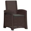 Garden Recliner Rattan Look 2 pcs Brown and Anthracite PP