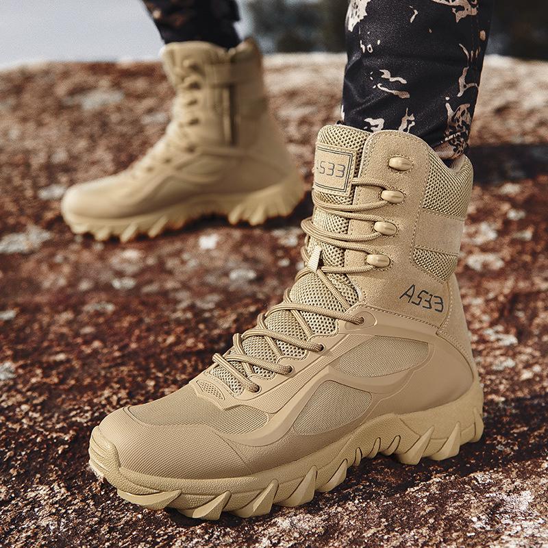 Waterproof Military Boots Manufacturer Tactical Boots Breathable High Top Boots Outdoor Men's Shoes Desert Boots Combat Boots Hiking Boots