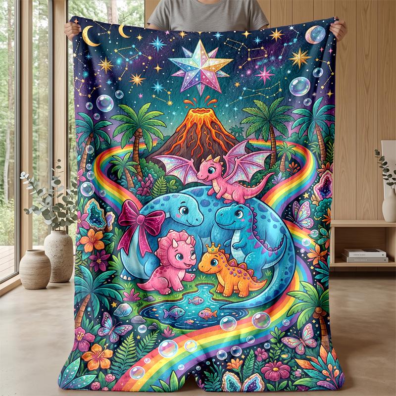 Fantasy Dragon Universe Theme blanket Lightweight Warm Flannel Blanket Decorative Throw Blanket for Home Decoration