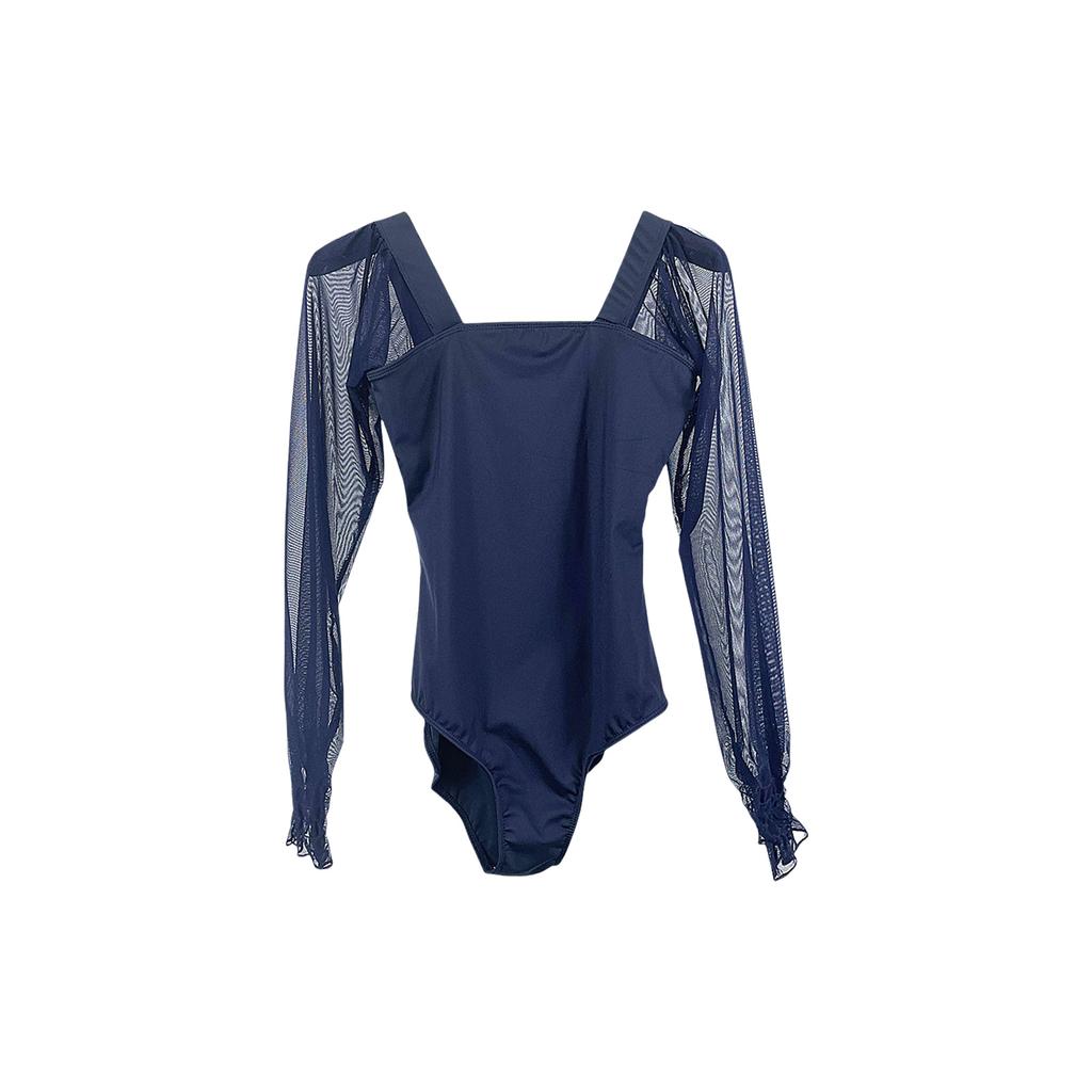 Maillot de Ballet de Manga Larga Body de Gimnasia Elástico Ropa de Baile para Mujeres Adultas Maillots de Bailarina