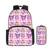 Cartoon Animation Backpack Student Backpack Full Print Backpack Portable Stationery Box Two-Piece Set