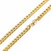 18k Gold Plated Stainless Steel Necklace with Black Titanium Chain