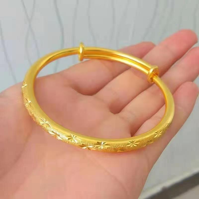 Elegant Gold Starry Sky Round Bracelet for Women - Versatile Gentle Band