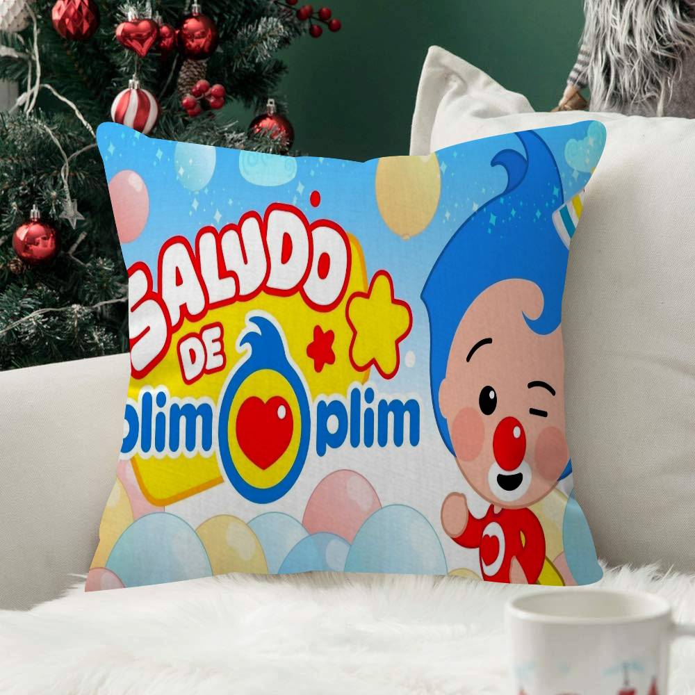Cartoon Plim Plim Christmas Fashion Decorative Pillowcase Throw Cover Pillow Case Cushion For Living Room Square Home Decor