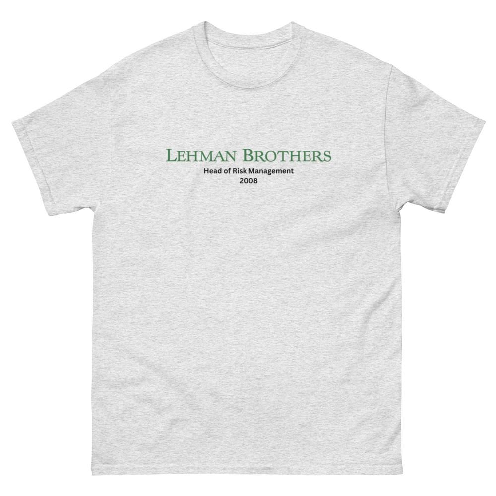 Футболка унисекс с надписью  Глава отдела управления рисками Lehman Brothers L