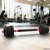 2 In 1 Adjustable Dumbbell and Barbell Set 30 Kg Black and Red