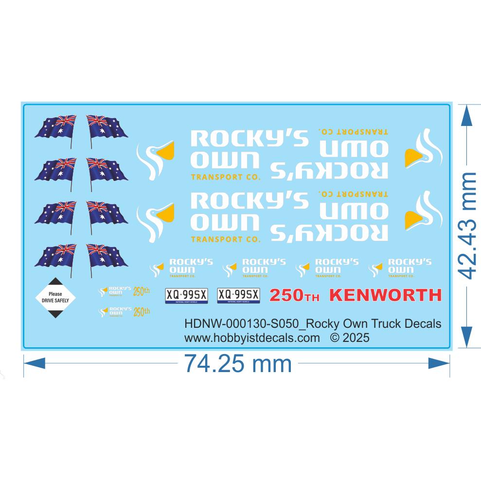 Rocky Own Truck Decals - 1/50 - Water Decal