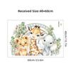 Cartoon Cute Smiling Face Lion Giraffe Elephant Leaf Rainbow Wall Sticker for Kids Room Bedroom Home Decoration Wall Decor