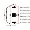 4 pezzi/lotto 68mm 62mm Tappo Centrale Ruota Auto Interno Coprimozzo Coprimozzo Cerchione Mozzo Disco ABS Nero Cromo Coprimozzo Copri Emblema Ruota