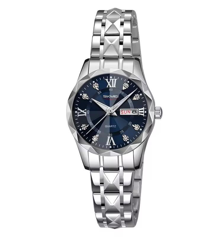 SKMEI 9369 Hochwertige Beliebte Luxus-Uhr Edelstahl-Anhänger Analog Wasserdicht Business Klassisch Quarz Paar-Armbanduhr