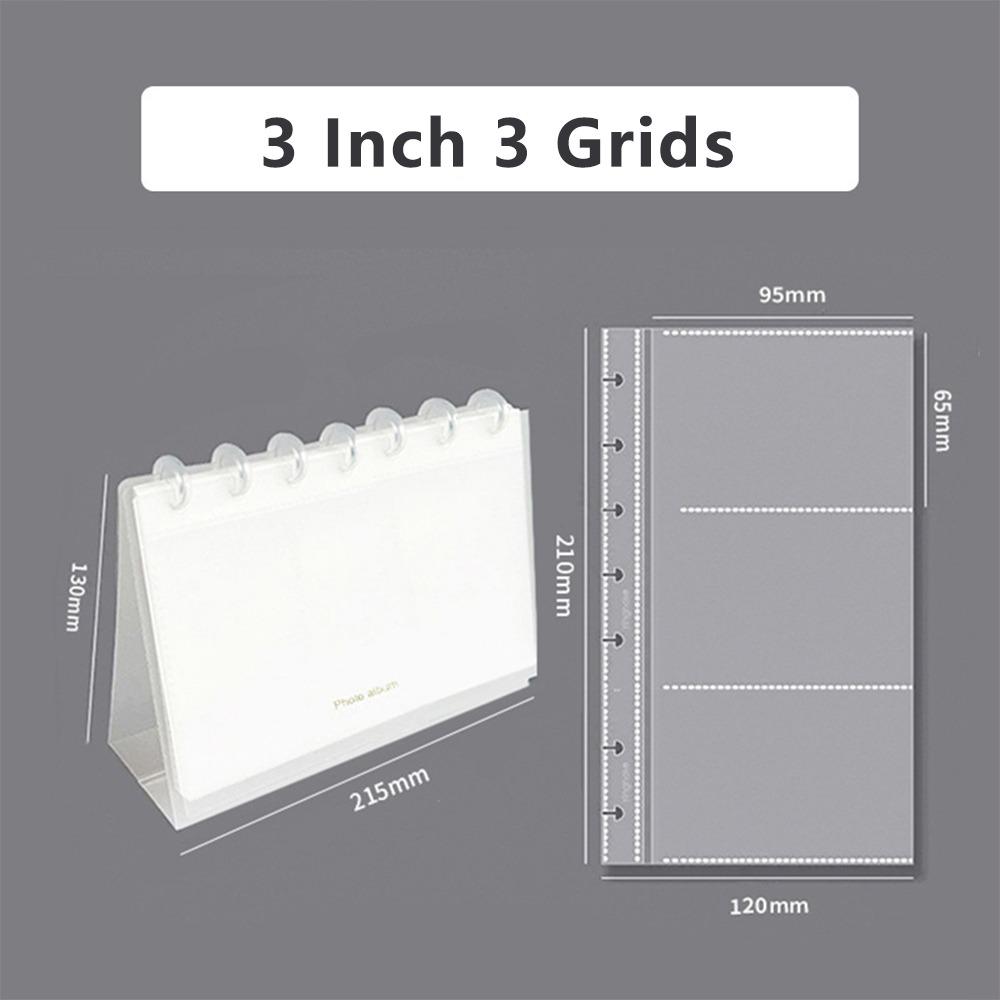 Simple PP Photo Album Clear 3/4/5/6 Inch Photo Card Binder Loose Leaf Design Mushroom Hole Photocard Holder DIY Photo Album
