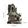 Feenhaus Groß Rustikal Miniatur Garten Villa Häuschen Harz Feengarten Dekoration Miniatur Wälder Zwergenhütte Haus Behausungen