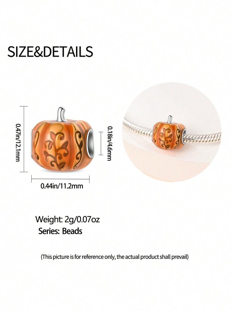 Charms Plata Copper Colors Halloween Pumpkin Beads Charm Pendant For Original Bracelet For Women Diy Jewelry Love Gift