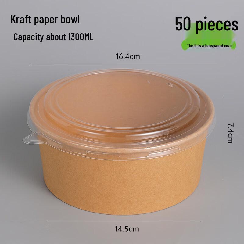 

Disposable Kraft Paper Food Containers with Lids