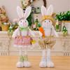 Spring Rabbit Doll Rabbit Figure for Easter Party Decors Kids Holiday Gift Colorful Accent for Windowsill Shelf
