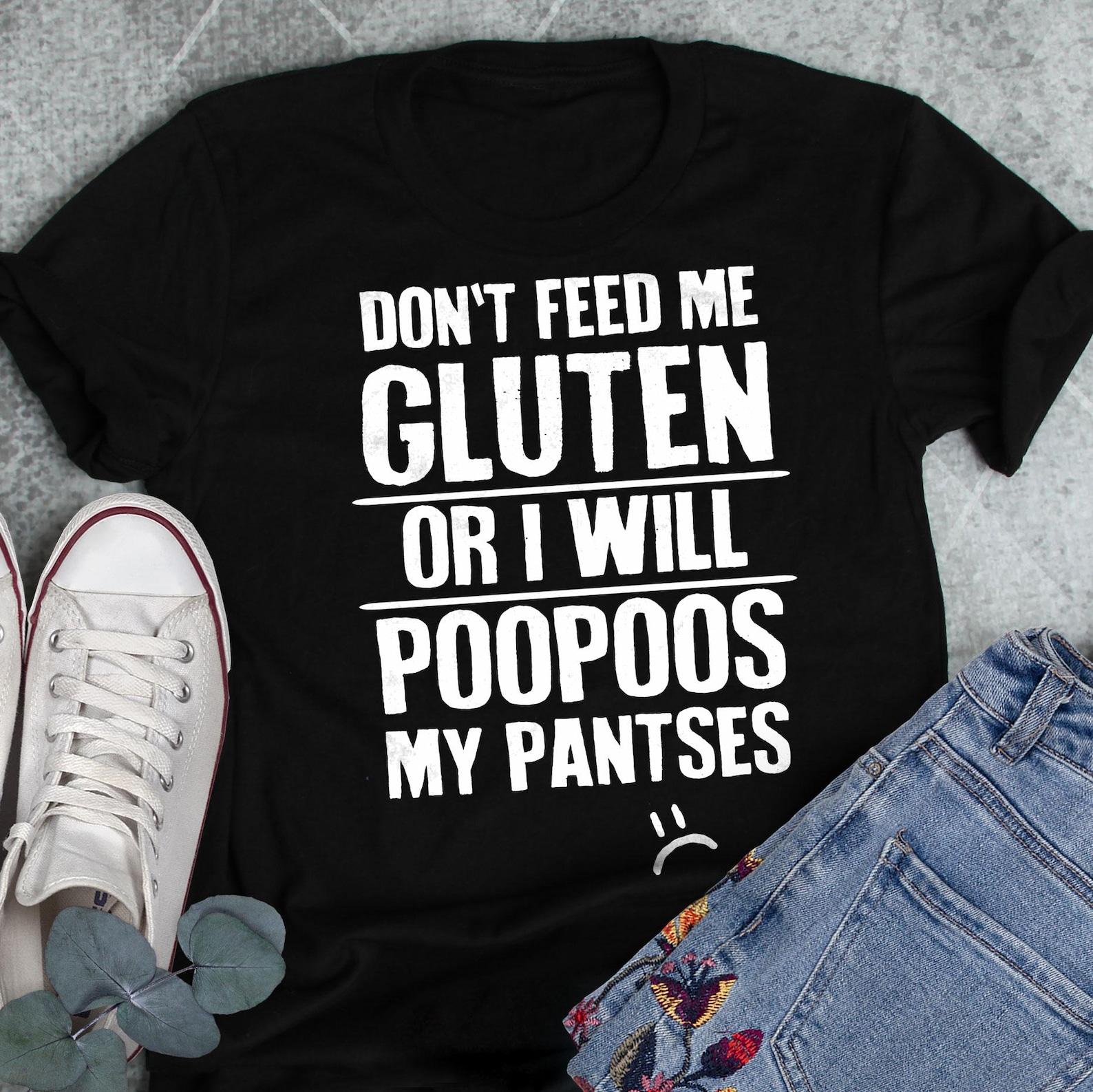 Funny Gluten-Free Shirt, , , Celiac Disease Gift, Cute Coeliac Tshirt, Gluten Intolerance Wheat Allergy T-shirt, IBS Sibo Crohn s 120