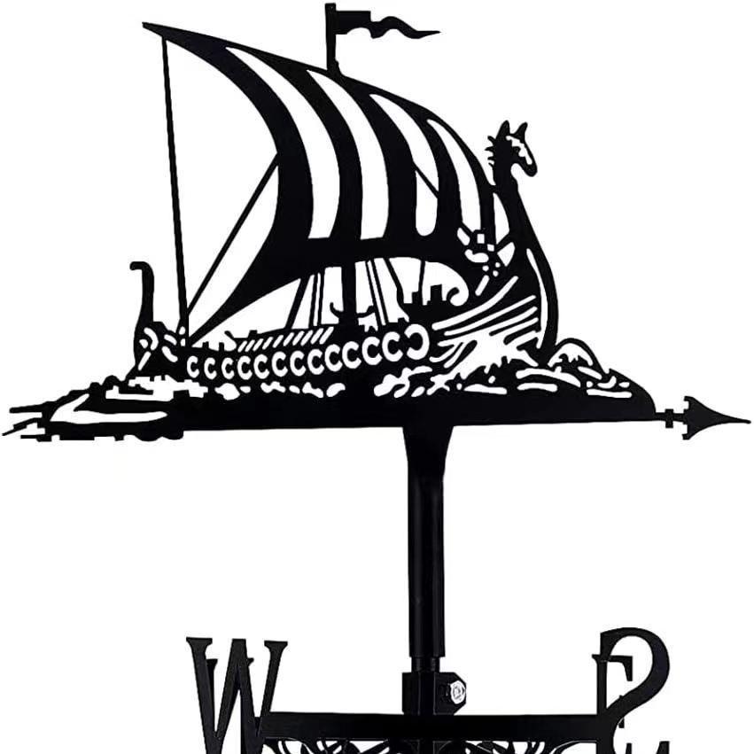 Wetterfahnen-Ornament aus Edelstahl für den Außenhof