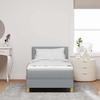 Box Spring Bed with Pillows Light Gray 80 x 200 cm Fabric