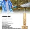 Adjustable Twist Nozzle Heavy Duty Solid Brass Thicken Garden Hose Sprayer Adapter for Watering