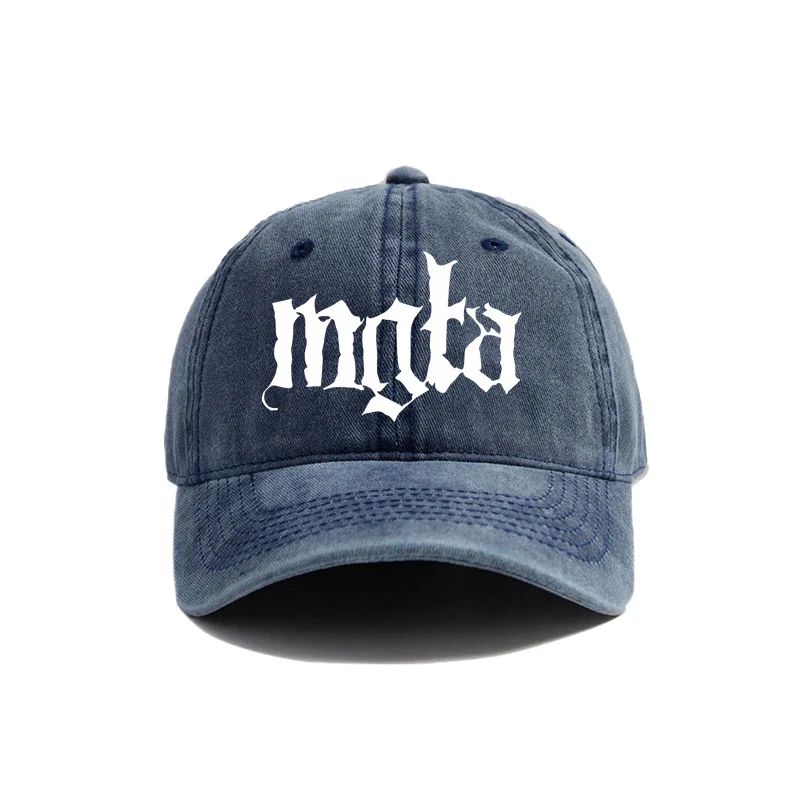 2026 Cappellino da Baseball Mgla Cappelli Usurati Cappellino con Fascia Metallica Nera Uomo Retrò Estivo da Esterno Cappello Regolabile Casuale e Versatile