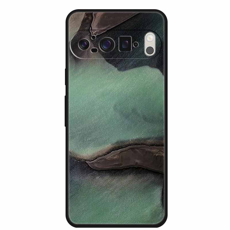For Google Pixel 9 Pro XL Cellphone Case Luxury Protector Soft Silicone Cover for Google Pixel 9Pro XL Marble Soft Black Funda