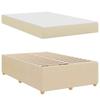 Bed Frame with Mattress Cream 120 X 190 Cm Fabric