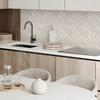Self-Adhesive Vinyl Panel With Print For Living Room 100x50 Cm Herringbone Pattern