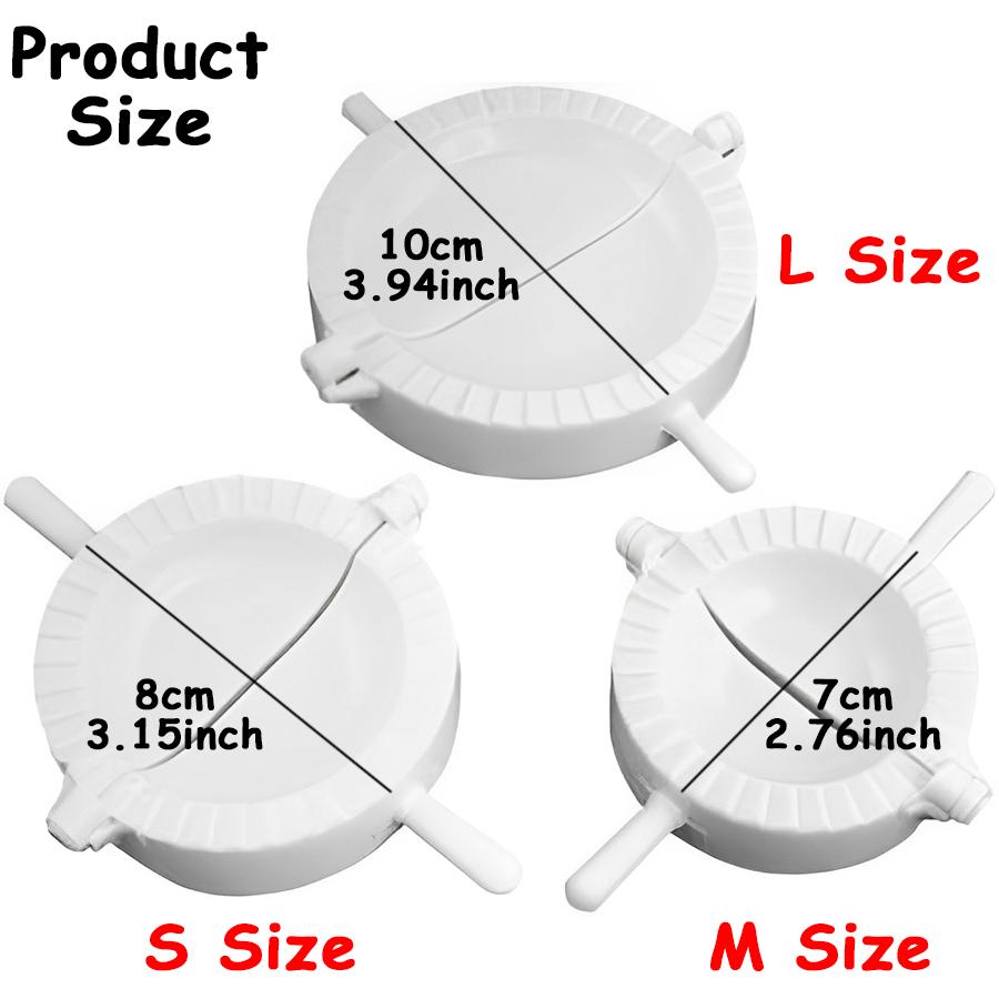 3Pcs Dumpling Maker Mould Set Plastic Dough Press Tool for Jiaozi, Empanadas & Pierogi, Easy to Use for Home Cooking Kitchen Pre