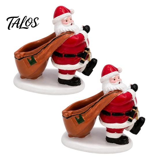 Christmas Housewarming Gift Santa Claus Candy Bowl, Resin Tabletop Ornament with Key Holder Storage Slot, Creative Desktop Organizer for Holiday Party