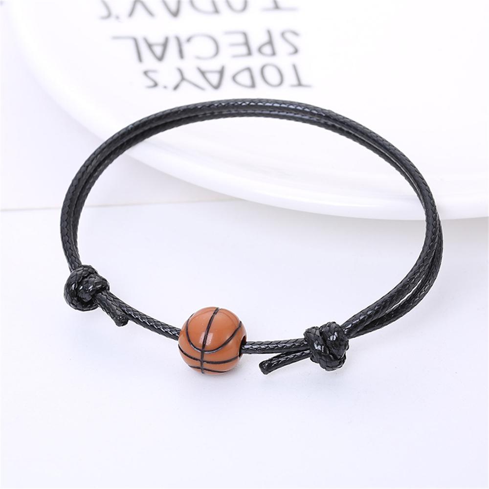 Fashion Football Basketball Baseball Braided Bracelet Adjustable Wrist Rope Unisex Couple Bangle Students Sports Match Souvenir