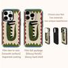 Boho Crocodile Folk Art Phone Case for IPhone 17AIR 16E 16 15 14 13 12 11 17 Pro Max Plus Double-layer Back Cover