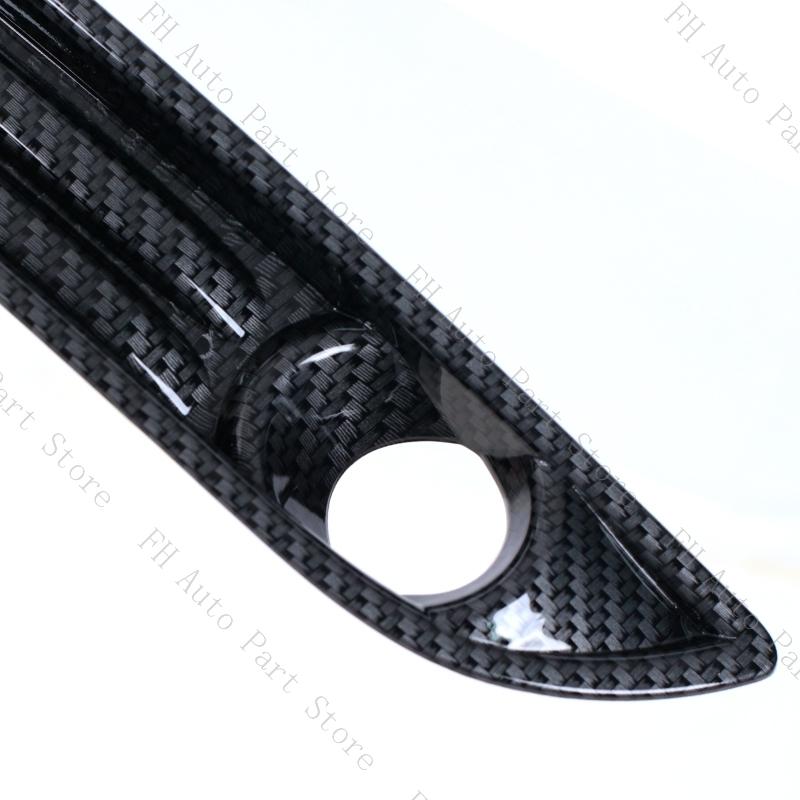 1Pair Carbon Fiber Front Bumper Foglight Fog Lamp Trim Sticker Frame Cover Grille For Mazda CX-5 CX5 2017 2018