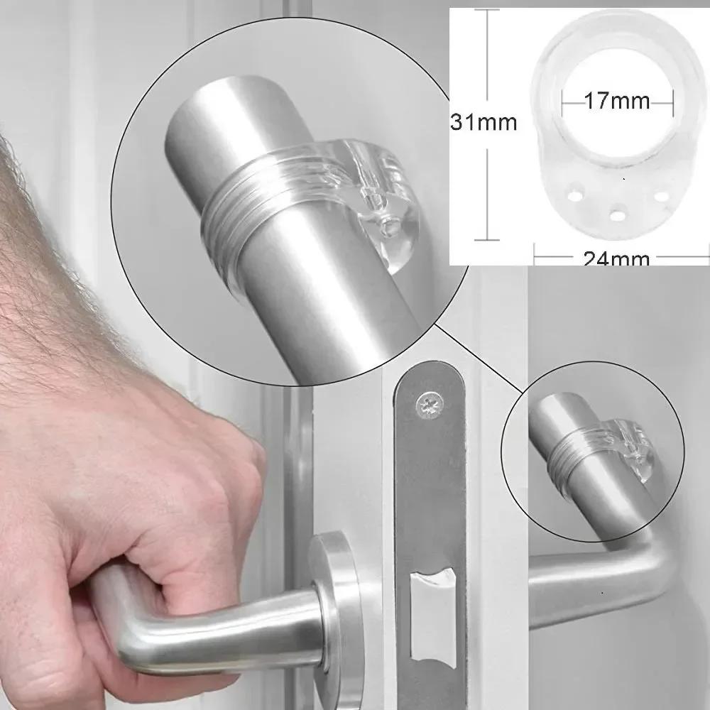 Security Protection Doorstop House Door Stop Transparent Silicone Handle Protector Home Hardware Door Ding Prevention Guard