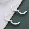 Cross-Border European & American Style Silver-Plated Hoop Earrings: Trendy, Simple, Thick Design