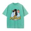 Stay Positive Printing Washed Retro Snow Womens T-Shirt Cotton Loose Tees Cotton Oversize Streetwear Breathable Tshirt Couple