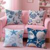 Ocean Animals Cushion Cover Soft Short Plush Double-Sided Printing Home Decor Machine Washable Pillow Case Gift
