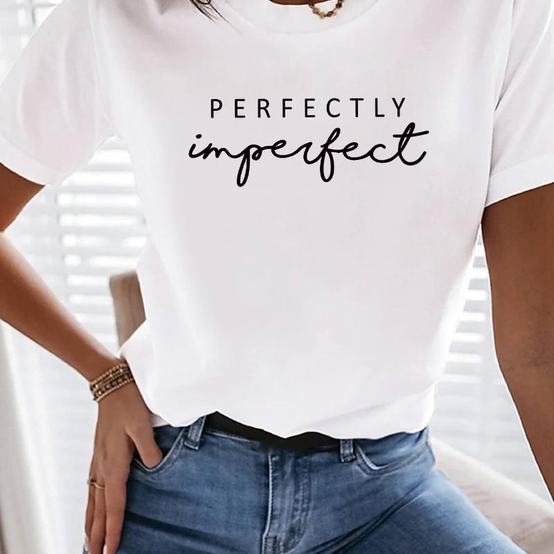 Crew Neck Slim Women's T-Shirt, Skin-Friendly Fabric, Casual Dates