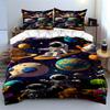 Astronauts and Planets Space Bedding Set Bedding Set (1 Duvet Cover, 2 Pillowcases, Duvet Not Included)