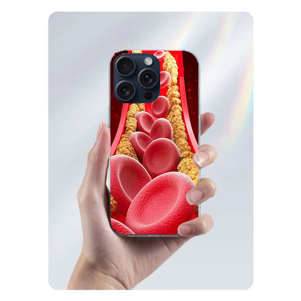 Blood Platelets Under Microscope Clear Phone Case For Iphone 17 Air 16 Pro Max 15 Pro 14 Plus 17E 16E 11 13 12 Mini Cover Cases