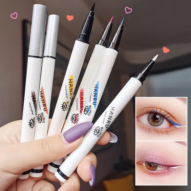 Influencer White Waterproof Ultra-Fine Eyeliner Pen - Long-lasting, Smudge-proof for Beginners and Women’s Color Makeup
