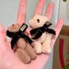 Women's Cute Bow Plush Bear Brooch - Cartoon Sweater Scarf & Coat Accessory