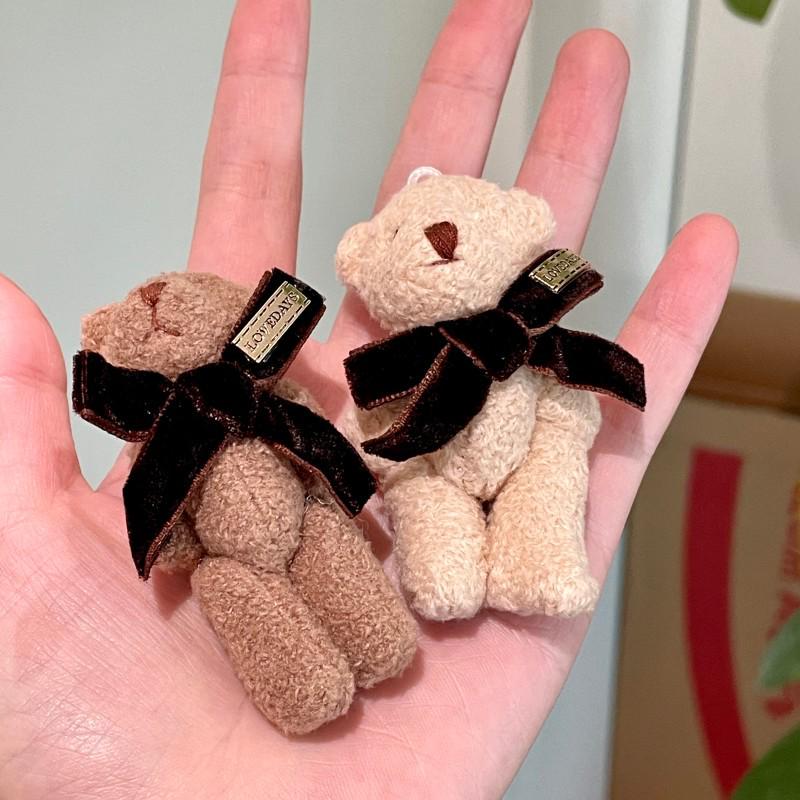 Women's Cute Bow Plush Bear Brooch - Cartoon Sweater Scarf & Coat Accessory
