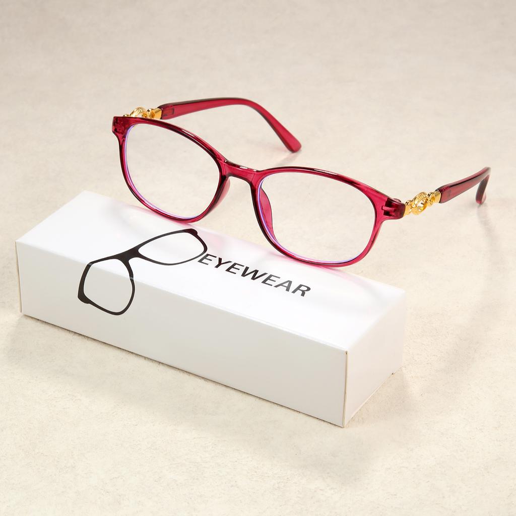 1pc 3 In 1 Progressive Multifocal Reading Glasses Women Fashion Computer Presbyopic Glasses Easy To Look Far And Near