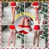 Lace Bowknot Thigh-High Fishnet Stockings for Halloween and Christmas Cosplay